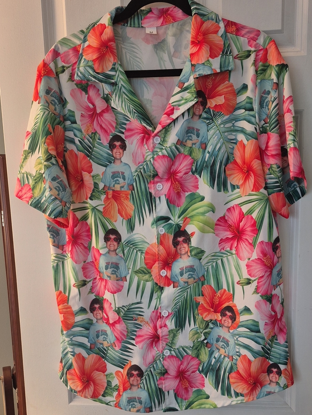 Men's Tropical Floral Short-Sleeve Button-Up Shirt